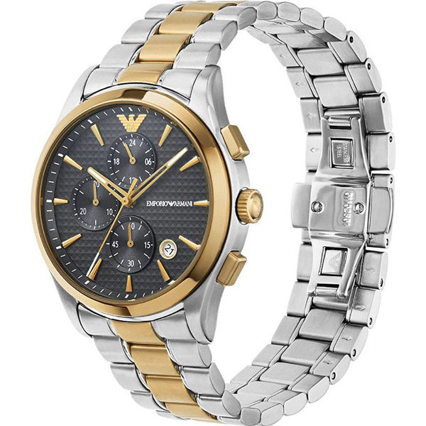 Emporio Armani Paolo Chronograph Grey Dial Two Tone Steel Strap Watch For Men - AR11527 - Image 4